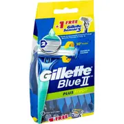 GILLETTE DISPOSABLES Blue II Plus Pivot and Sensor 3 Razor Set, 1, Pack of 11