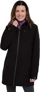 [Mountain Warehouse] Hilltop Womens Waterproof Jacket - Lightweight with Adjustable Hood & Side Pockets - Best for Spring Summer Wet Weather, Walking, Outdoors & Camping Jet Black Women's Size 12, Jet