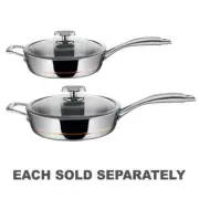 Scanpan Genuine Axis Saute Pan Ergonomic Riveted Handle Inside Satin Finish