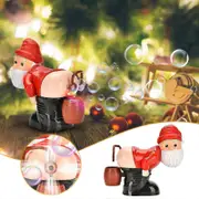 Christmas New Automatic Bubble Machine With Lights, Music, Funny Santa Claus Bubble Toys (60ml Bubble Solution)