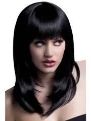 Tanja Layered Black Fashion Wig With Fringe