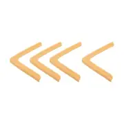 Window Corner Edge Protectors, 4Pack Mini Simple Style 70mmX9mm Orange Wood
