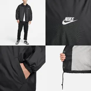 【NIKE 耐吉】外套 Club Coaches Jacket 男款 黑 白 梭織 寬鬆 抽繩 教練外套 風衣 夾克(FN3317-010)