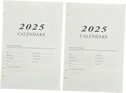 ROMISBABA Refillable Daily Planner Notepad Inserts 2 Books of Planner Paper for Yearly Planning Goals