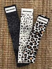 Resistance Bands Fabric Workout Booty Bands Mixed Leopard Print Exercise