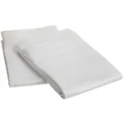 Egyptian Cotton 650 Thread Count Solid Pillowcase Set Standard-White