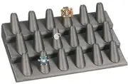 18 Fingers Grey Ring Display Finger Ring Display Stand for Jewelry Grey Display