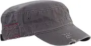 [MCap] Mega Cap Cotton Distressed Washed Cadet Cap (Grey)
