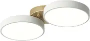 TONFON White Acrylic LED Ceiling Lamp Nordic Semi Flush Mount Ceiling Light Round Close to Ceiling Light Fixtures for Living Room Bedroom Dining Room Kitchen Study Room Corridor Chandelier