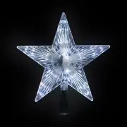 Northlight 8.5" LED Clear 5 Point Star Christmas Tree Topper White Lights
