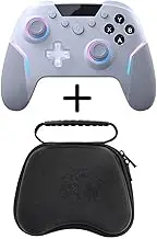 Controller Remote Gamepad Wireless Gamepad Enhanced Controller Compatible with PC/NS/TV/Phone/Laptop, Ha&ll Micro Triggers Joystick RGB Effect(X20 Carry Case)