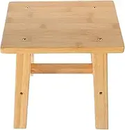 Cabilock Comfortable Small Bamboo Low Stool Non Slip Step Stool for Bathroom Easy to Clean Lightweight Design for Home Outdoor Use Shoe Changing