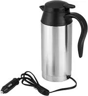 Car Kettle, 12V 750ml Car Electric Kettle, Portable Car Kettle Water Heater Bottle, Car Heater Bottle for Home Camping Traveling Tea Coffee Drinking Use