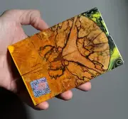 2x scales Stabilized Beech wood for knife handle blank spalted burl