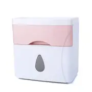 Wall Mounted Press Open Waterproof Double-deck Paper Rolled Toilet Tissue Box 02 COLOR