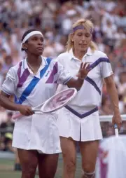 Zina Garrison Martina Navratilova both USA walk on to Centre Court- Old Photo