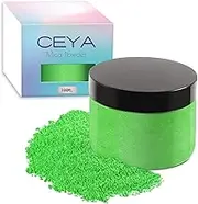 Ceya Mica Powder, 5.3oz/ 150g Lettuce Green Pearlescent Effect Colorant Pigment Powder for Epoxy Resin,Tumblers, Slime Bath Bomb, Soap Dye, Slime, Candle, Resin Crafting, Paint, Jewelry, Nail Polish