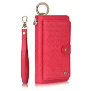 For Samsung S10E Flip Multi Zipper Bag Case Handstrap 2in1 Split Wallet PU Leather Case Waist Bag Cover for Samsung Galaxy S10E