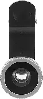 ASAKKURA Smartphone Camera Lens Kit Fisheye Super Wide Angle Macro Lens Clip Stylish Silver Design Easy Installation