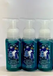 3 Frosted Coconut Snowball Gentle Foaming Bath & Body Works Hand Soap 8.75 oz