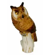 Harmony Kingdom Artist Neil Eyre Designs barn hoot snowy owl tree stump perch