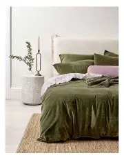 [Aura Home] Luxury Velvet Bedlinen Collection in Caper