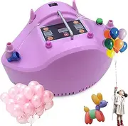 1200W Electric Air Pump, Portable Dual Nozzle Inflation Air Pump with Digital Timer Counter + Quantitative Function, Foot Switch, Balloon Pump Balloon Stuffing Machine for Parties Weddings