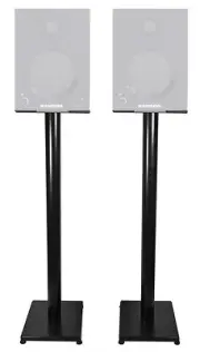 Rockville 37” Black Steel Studio Monitor Speaker Stands For Samson MediaOne BT4