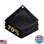 DIFY 5×8 FT, 70% Shade Fabric Sun Shade Cloth with Grommets, Black Outdoor Me