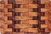 Orana End-Grain 38x25cm Camphor Laurel Natural Anti-Bacterial Australian Hand-Made Eco-Friendly End Grain Board (Endgrain M)
