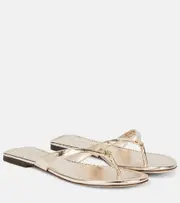 [Tory Burch] Tory Burch Metallic leather thong sandals UK 7 metallic