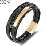 GENUINE LEATHER BRACELET FOR MEN JEWELRY HANDMADE GIFT BOYS