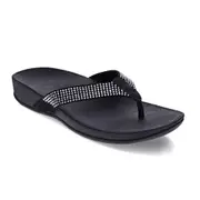 Mia Vita Allora Toe Post Sandal - Black