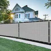 FLORALEAF 6'×40' Privacy Screen Fence Windscreen Mesh Shade Net Cover Heavy Duty Fencing 90% Blockage for Outdoor Wall Garden Yard Backyard