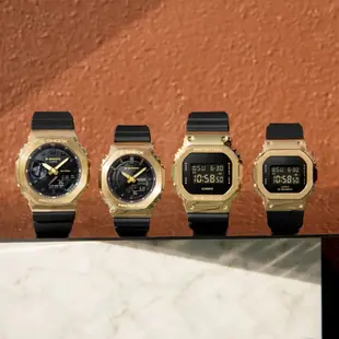CASIO卡西歐 G-SHOCK 黑金時尚 高貴奢華 金屬錶殼 八角形錶殼 GM-S2100GB-1A