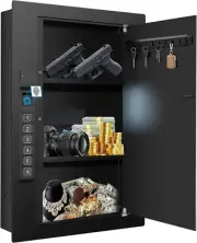 55.6Cms (H) Biometric Wall Safe, Hidden Fingerprint Security Wall Safe