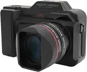 5K Night Vision Digital Camera, IR Night Vision 50MP Camcorder Video Camera Point & Shoot Digital Camera with 4 Large Screen, 50x Zoom, 4800mAh Rechargeable Battery, 64G SD Card