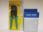 RJ45 RJ11 CAT5 LAN Network Cable Tester Crimper Stripper Tool Kit
