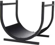 17 Inches Small Indoor/Outdoor Firewood Log Rack Log Hoop Bin Log Carrier for Fi