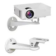 Mini Projector Wall Mount, Projector Hanger, CCTV Security Camera Housing Mounting Bracket for CCTV, Camera, Projector, Webcam, with Load 11 lbs Length 7.8 inch, Rotation 360 Degree (White)