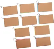 TEHAUX Study Reference Cards Protective Paper Cover 10pcs Index Cards Set Lined for Note Organization Versatile for Study Work and Meetings