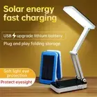 Foldable LED Desk Table Lamp Solar USB Rechargeable Bedside Reading Study Light