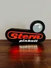 Stern Pinball Logo LED Sign, USB-Powered Night Light: Red & Silver USB Powered S