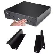 13" Heavy Duty Black "Push" Open Cash Drawer, 4B5C 1. 13" Push Black + Bracket