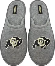 [FOCO] NCAA MEN'S BIG LOGO HEATHER GRAY SWEATSHIRT SCUFF SLIPPERS NON-SLIP SOLE