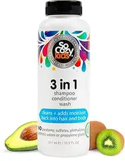 SoCozy Cinch 3 in 1 Shampoo + Conditioner + Body Wash Mango-go, 10.5 Fluid Ounce