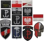 [YOYUMI] Polish Flag, Nylon Tactical Morale Patch, for Backpack Helmet Uniform - Pack of 15