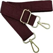 Keriocusi Adjustable Shoulder Strap, Classic Style, Red, Polyester, 7cm W x 2.1cm H x 17cm L, Buckle Fastener, Bag Strap 80-130cm, Handbag Shoulder Strap