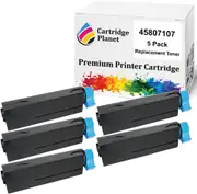 5 Pack Compatible Toner Cartridge for OKI 45807107 (7,000 Pages) for OKI B412 B412dn B432 B432dn B512 B512dn MB472 MB472dnw MB492 MB492dn MB562 MB562dnw