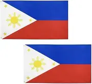 2PCS 150X90cm Philippines Flag Pilipina Flags Heavy Duty Both Sides Outdoor Flag